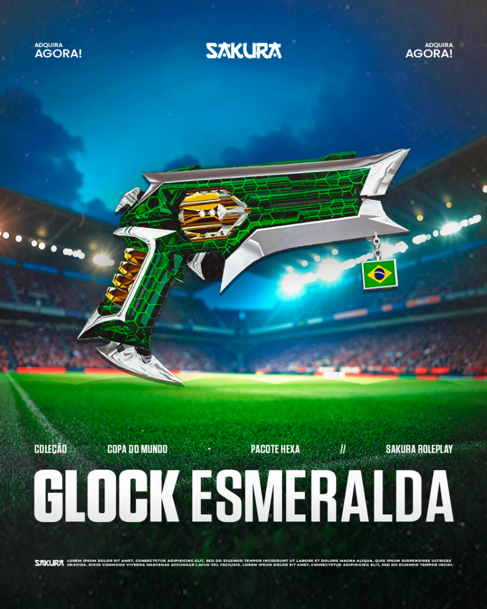 ⚽GLOCK RAJADA BRASIL ESMERALDA